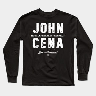 John Cena Hustle Loyalty Respect Fight Type Long Sleeve T-Shirt